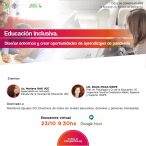 Educación Inclusiva. Diseñar entornos y crear oportunidades de aprendizajes de pandemia