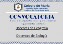 Convocatoria docente de geografía y biología