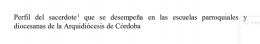 Perfil del sacerdote que se desempeña en las escuelas parroquiales y diocesanas de la Arquidiócesis de Córdoba