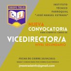 Convocatoria a cago de Vicedirector/a