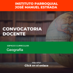 Vacante abierta en el Cargo Prof. Geografía/ Instituto Parroquial José Manuel de Estrada