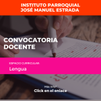 Vacante abierta en el Cargo Prof. Lengua/ Instituto Parroquial José Manuel de Estrada