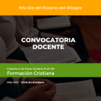 Nuestra Señora del Rosario del Milagro/ Convocatoria Prof. Formación Cristiana