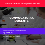 Convocatorias Abiertas para Suplencia en Química / Instituto Nuestra Señora del Sagrado Corazón