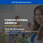 CEF San Buenaventura / Prof. de Psicología Nivel Secundario