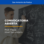 San Antonio de Padua / Prof. de Física Nivel Secundario