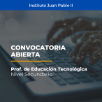 Instituto Juan Pablo II /Profesor de Educación Tecnológica