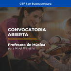 CEF San Buenaventura / Profesora de Música para Nivel Primario