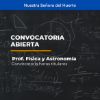 Nta Sra del Huerto / Suplencia de Física y Astronomía