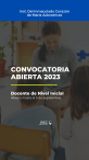 Inst. Del Inmaculado Corazón de María Adoratrices/ Maestra de Nivel Inicial 2023