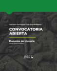 Instituto Parroquial San José Artesano / Convocatoria Abierta Docente de Historia NS