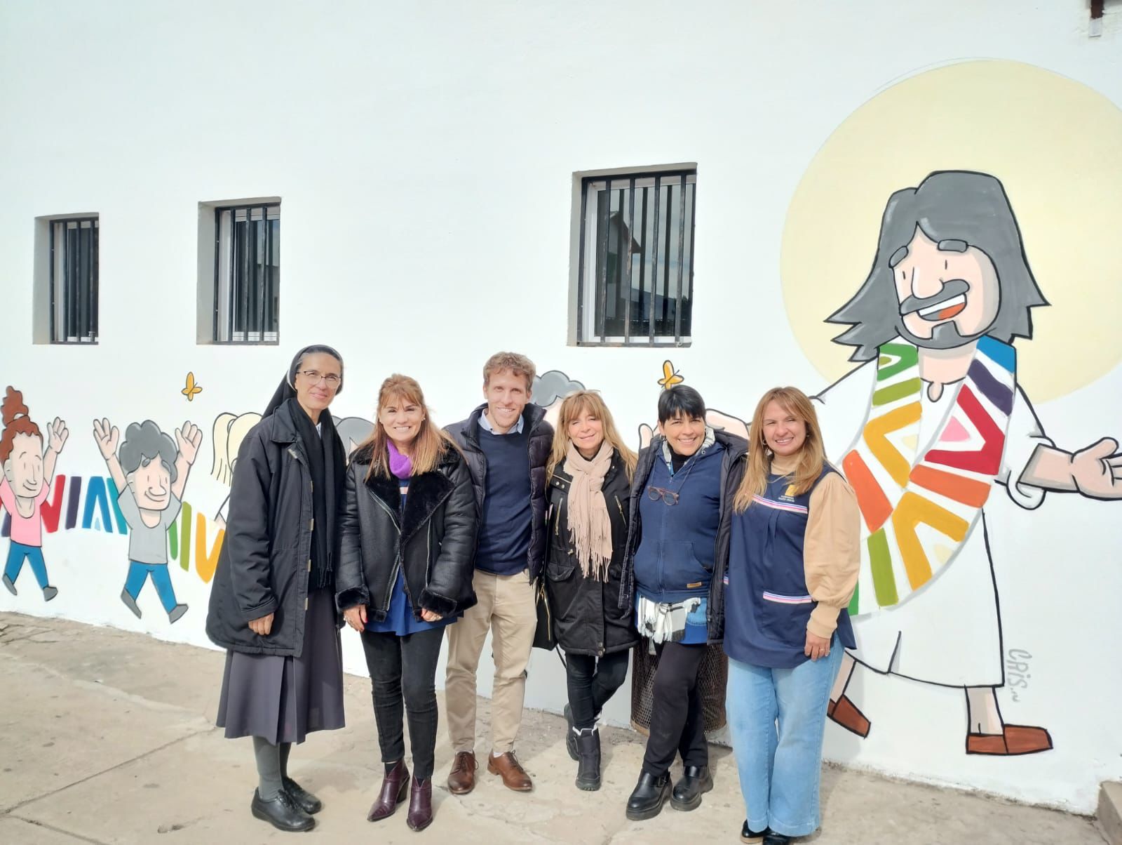 Visita de la Comisión Directiva de la JAEC al Instituto Parroquial Santo Cristo